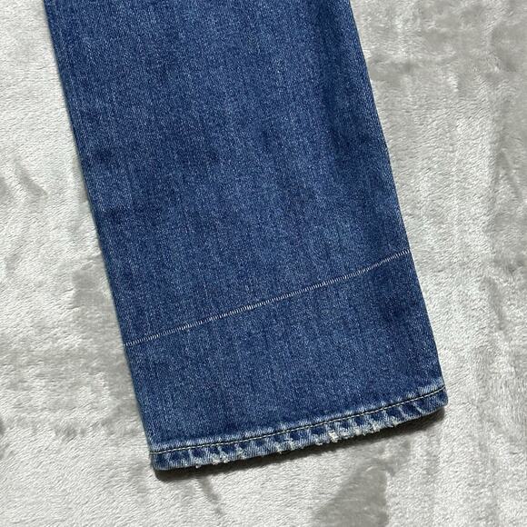 AMO Babe Jeans Womens 27 Blue Destroy USA Button Fly Distressed Cotton Casual - Picture 11 of 11